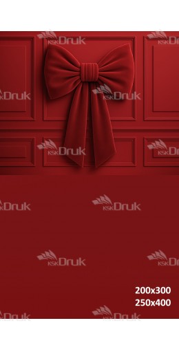 Tło fotograficzne „Rubinowa sztukateria z kokardą” | 3773